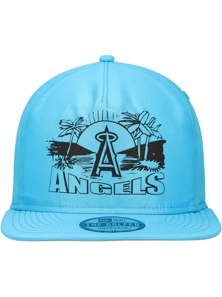New Era Мужская синяя неоновая кепка-бейсболка Los Angeles Angels с регулируемой застежкой — изображение 5 из 5, синий