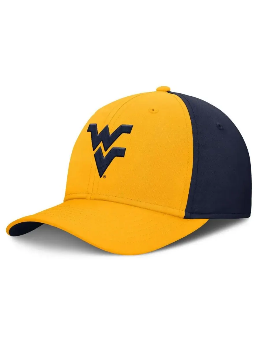 Nike Мужская золотисто-синяя бейсболка West Virginia Mountaineers 2025 Sideline Rise Local — изображение 1 из 4