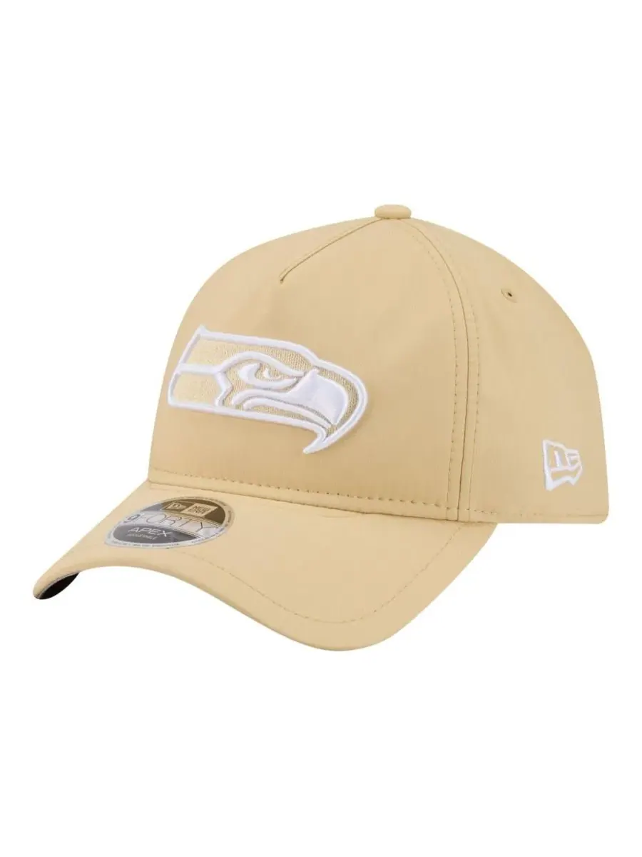 Кепка New Era 9FORTY с вышитым логотипом Seattle Seahawks — изображение 1 из 5, бежевый