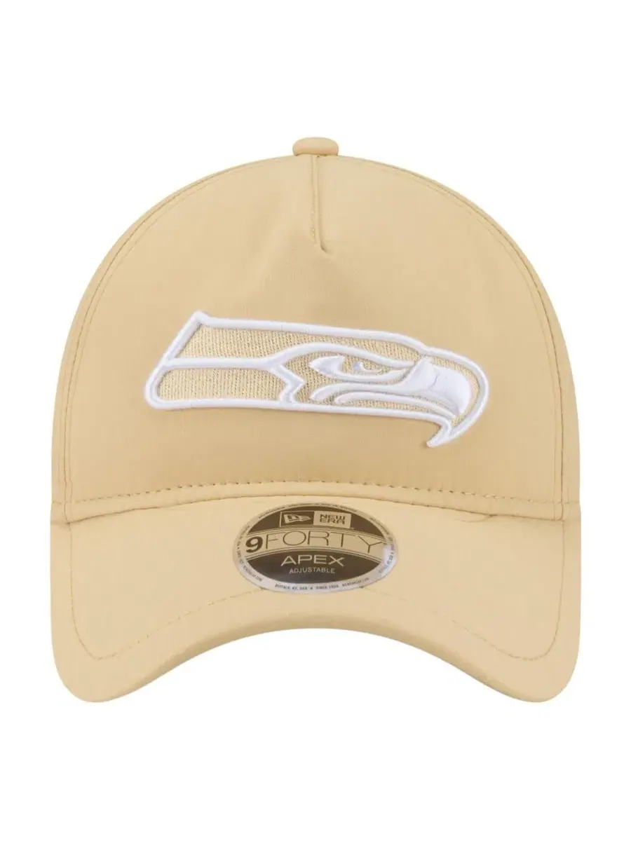 Кепка New Era 9FORTY с вышитым логотипом Seattle Seahawks — изображение 5 из 5, бежевый