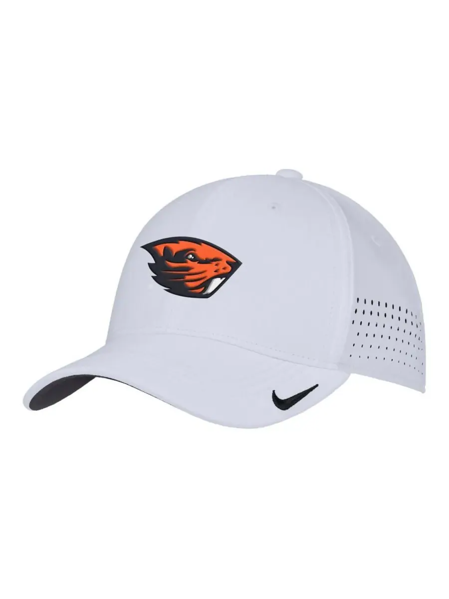 Nike Мужская белая бейсболка Oregon State Beavers 2025 On-Field Performance Flex Hat — изображение 3 из 3, белый