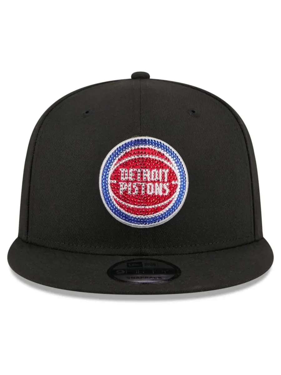 Кепка-снэпбек с принтом Detroit Pistons, модель 2026 NBA Draft Crystal 9FIFTY New Era — изображение 5 из 5, черный