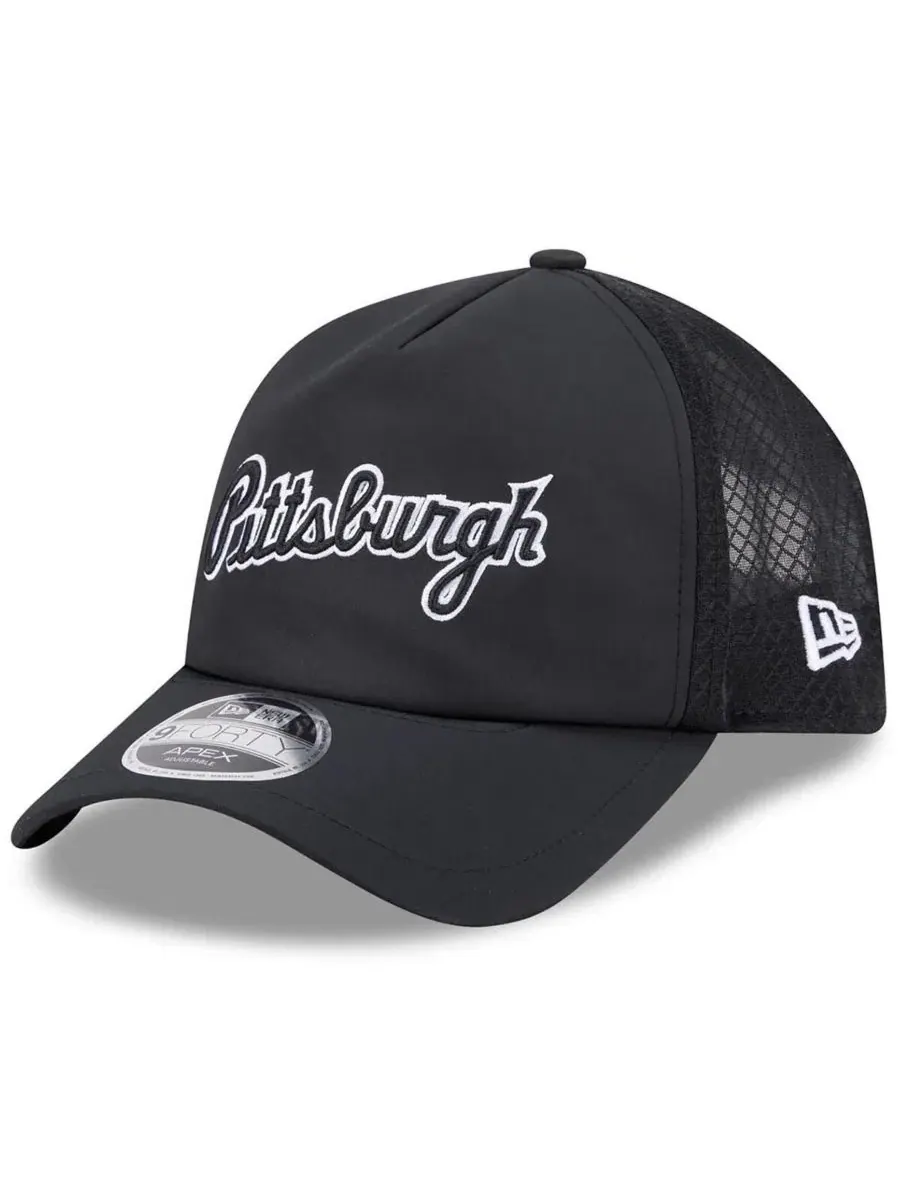 Бейсболка New Era Pittsburgh Pirates 2026 Batting Practice Alternate Apex 9FORTY — изображение 1 из 4, черный