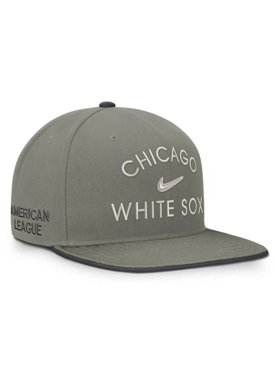 Кепка-снэпбек Nike Pro Dri-FIT Chicago White Sox — изображение 1 из 5, серый