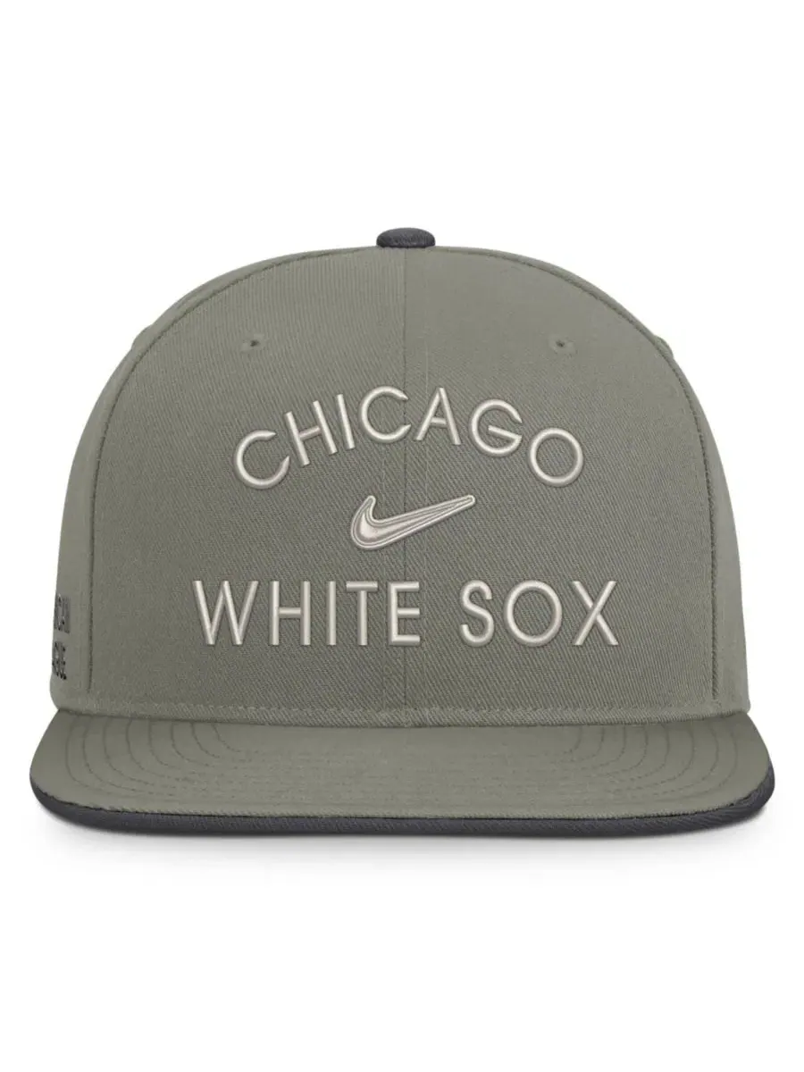 Кепка-снэпбек Nike Pro Dri-FIT Chicago White Sox — изображение 2 из 5, серый