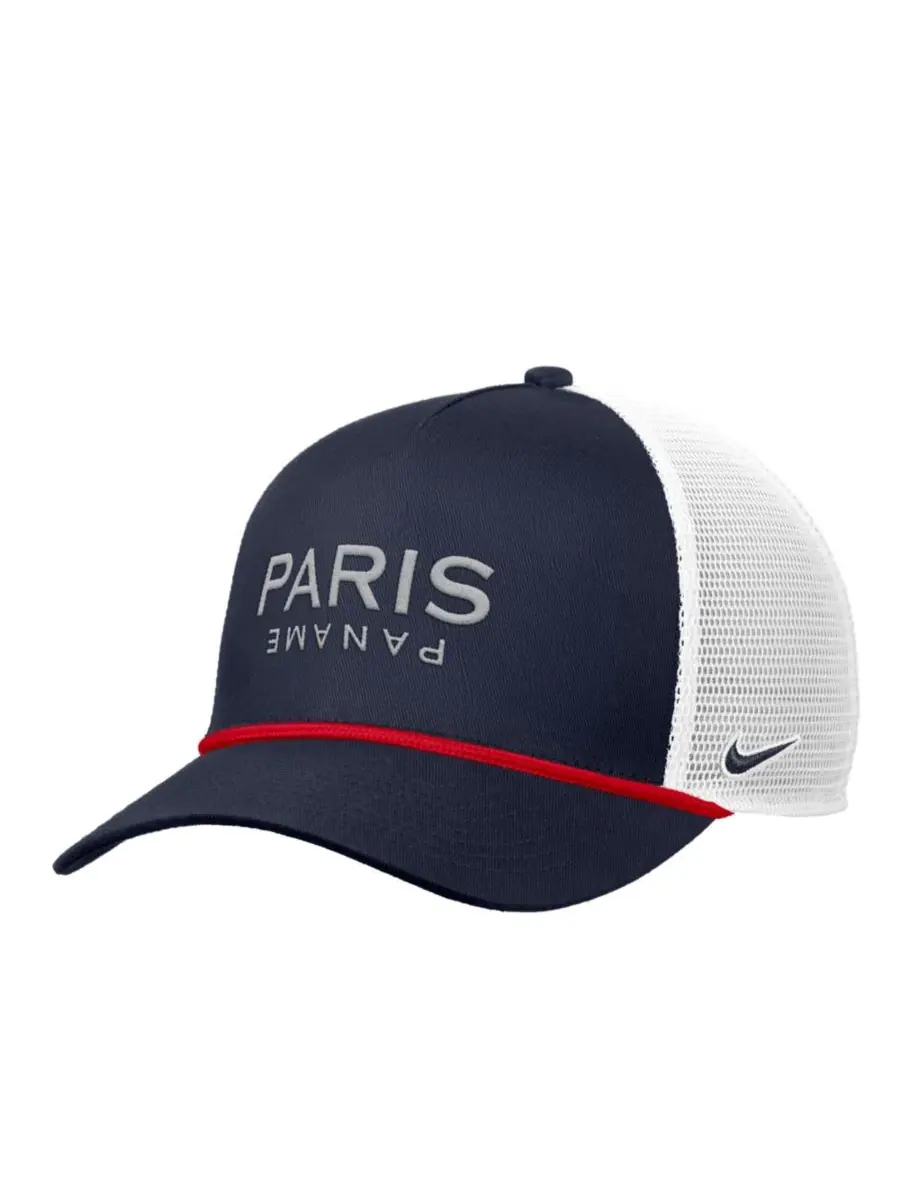 Кепка-тракер с высокой посадкой Nike Rise, с плетеным шнуром, PSG — изображение 1 из 1, темно-синий