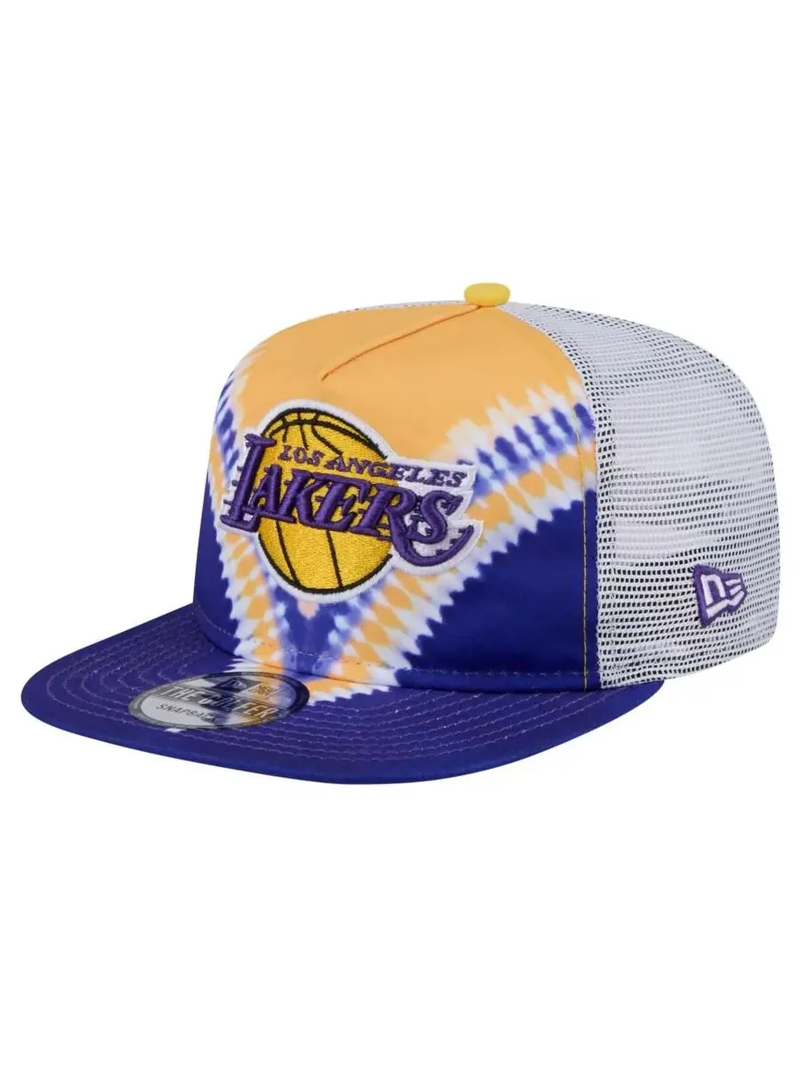 New Era Мужская фиолетово-золотая бейсболка-снепбек Los Angeles Lakers в стиле ретро — изображение 1 из 5