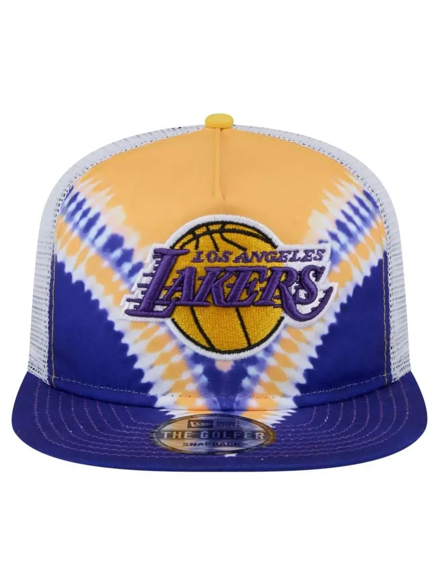 New Era Мужская фиолетово-золотая бейсболка-снепбек Los Angeles Lakers в стиле ретро — изображение 2 из 5