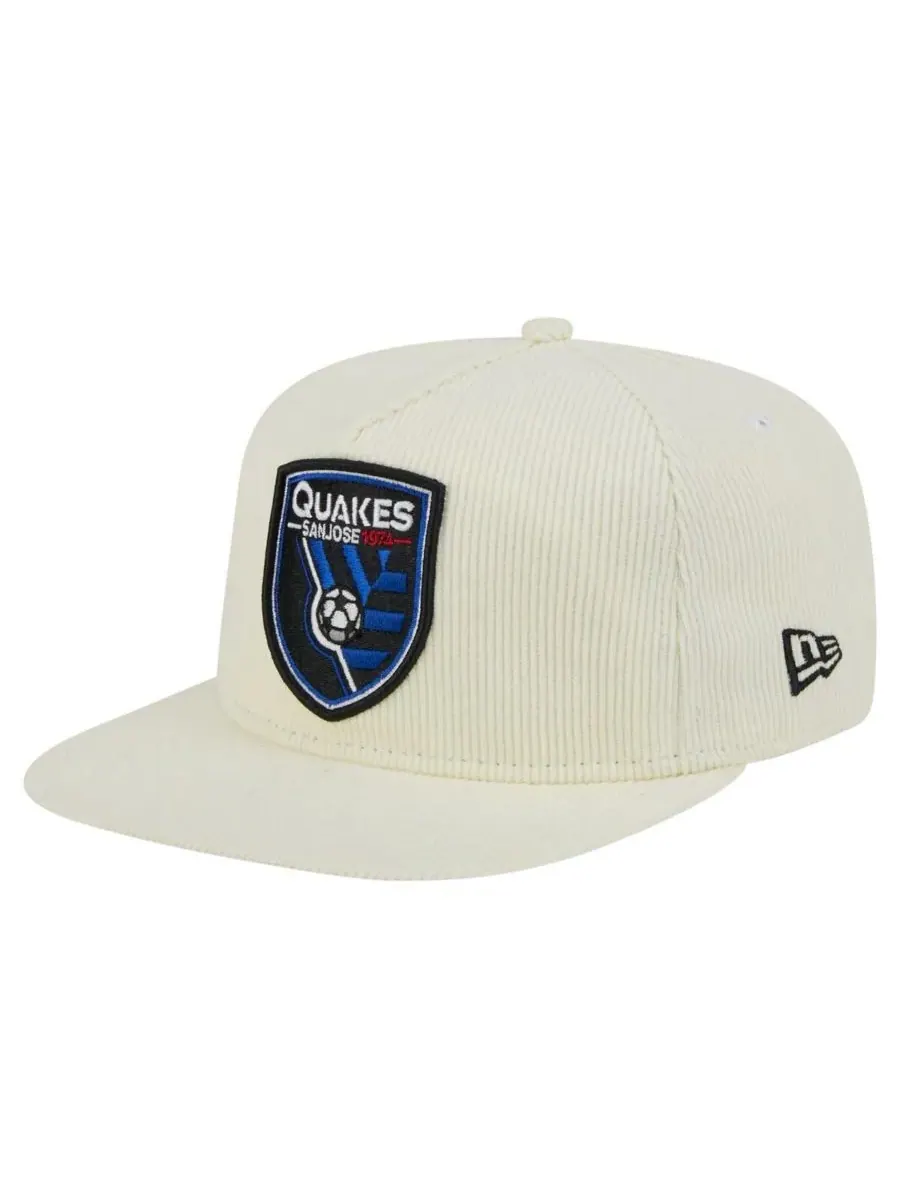 New Era Мужская кремовая кепка-бейсболка San Jose Earthquakes 2025 Kickoff Snapback — изображение 1 из 4, бежевый