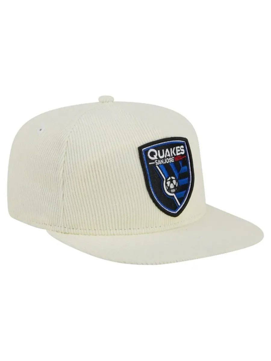 New Era Мужская кремовая кепка-бейсболка San Jose Earthquakes 2025 Kickoff Snapback — изображение 3 из 4, бежевый