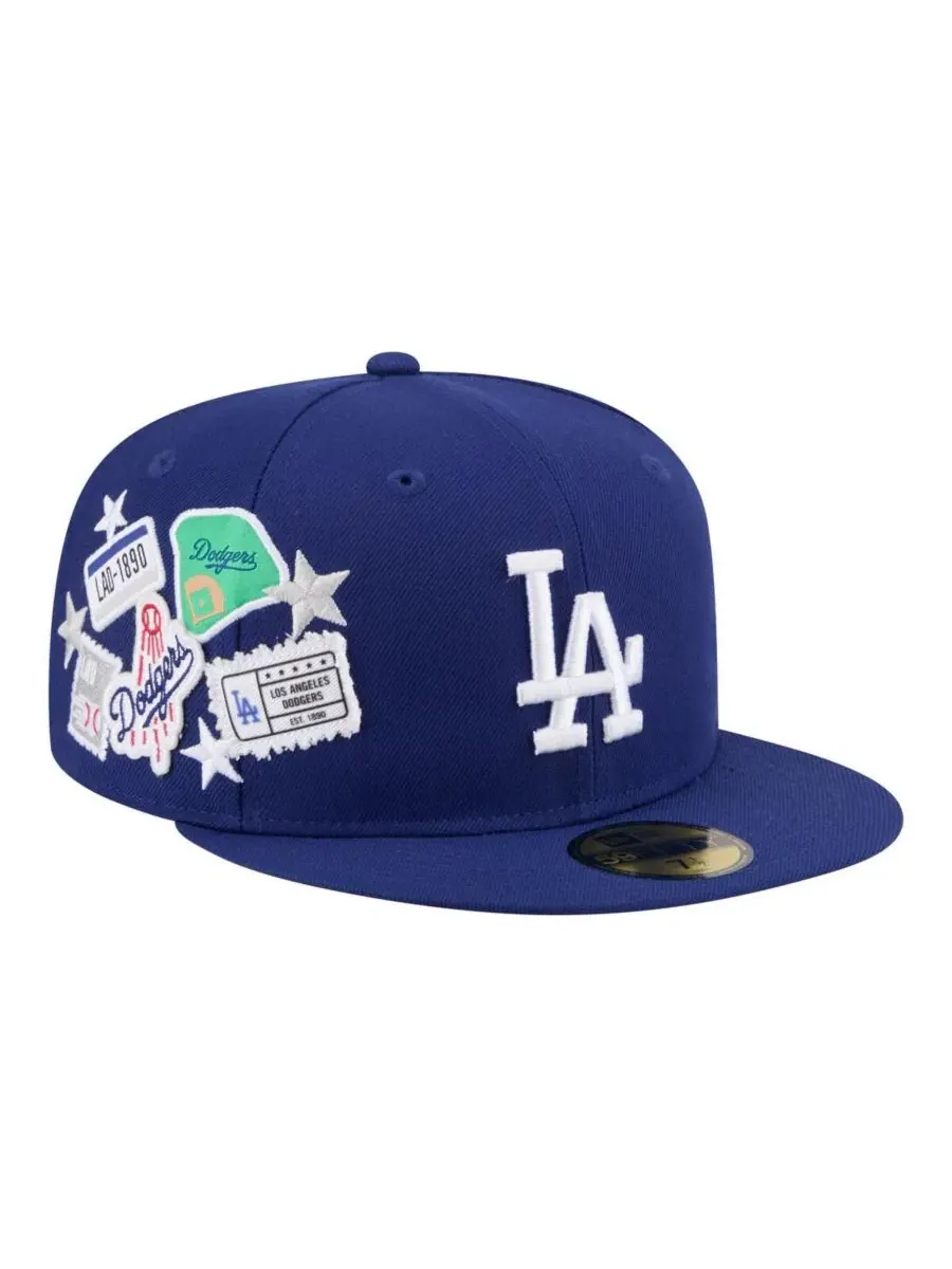 Бейсболка New Era Los Angeles Dodgers City Patch 59FIFTY — изображение 1 из 4, королевский