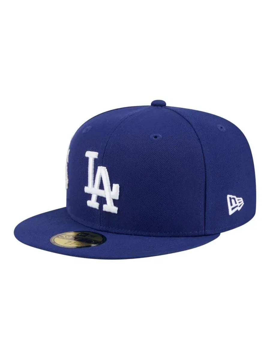 Бейсболка New Era Los Angeles Dodgers City Patch 59FIFTY — изображение 3 из 4, королевский