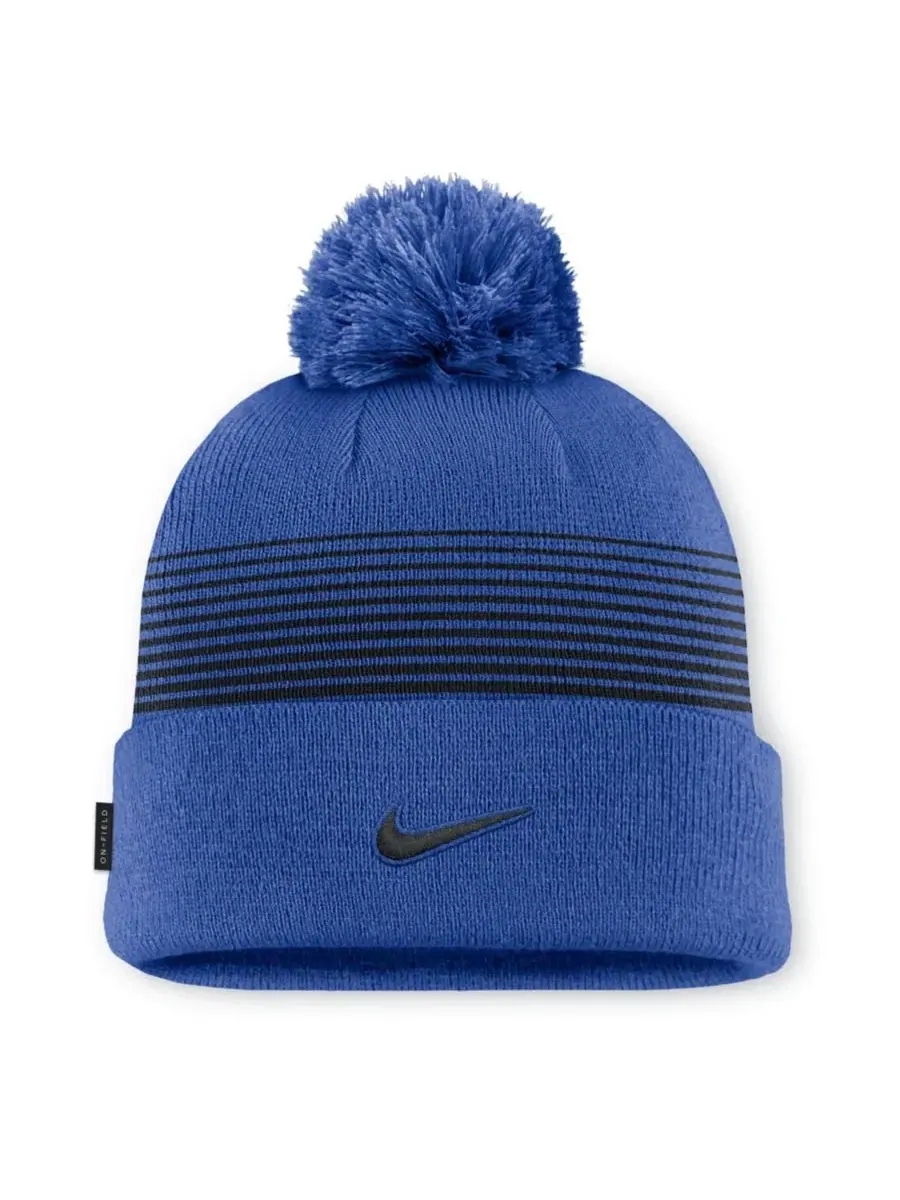 Шапка с помпоном Duke Blue Devils 2026 On-Field Cuffed Knit Hat Nike — изображение 2 из 2, черный