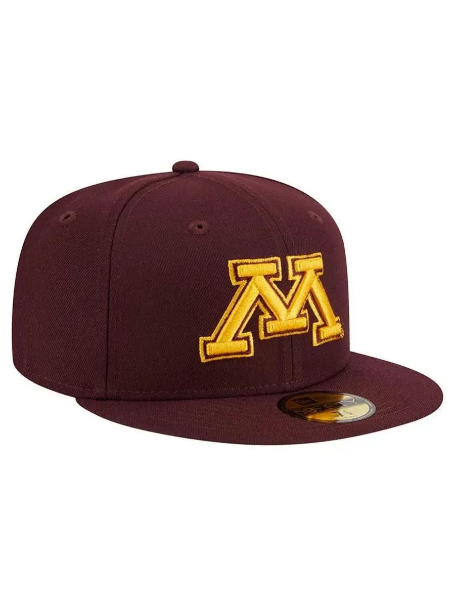 New Era Мужская бордовая кепка Minnesota Golden Gophers 59FIFTY — изображение 4 из 5, коричневый