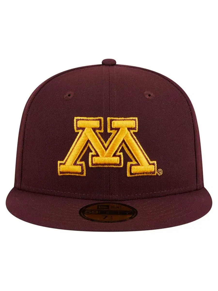 New Era Мужская бордовая кепка Minnesota Golden Gophers 59FIFTY — изображение 5 из 5, коричневый