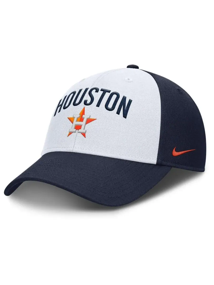 Nike Мужская регулируемая бейсболка Houston Astros Club Performance белого/темно-синего цвета — изображение 1 из 4