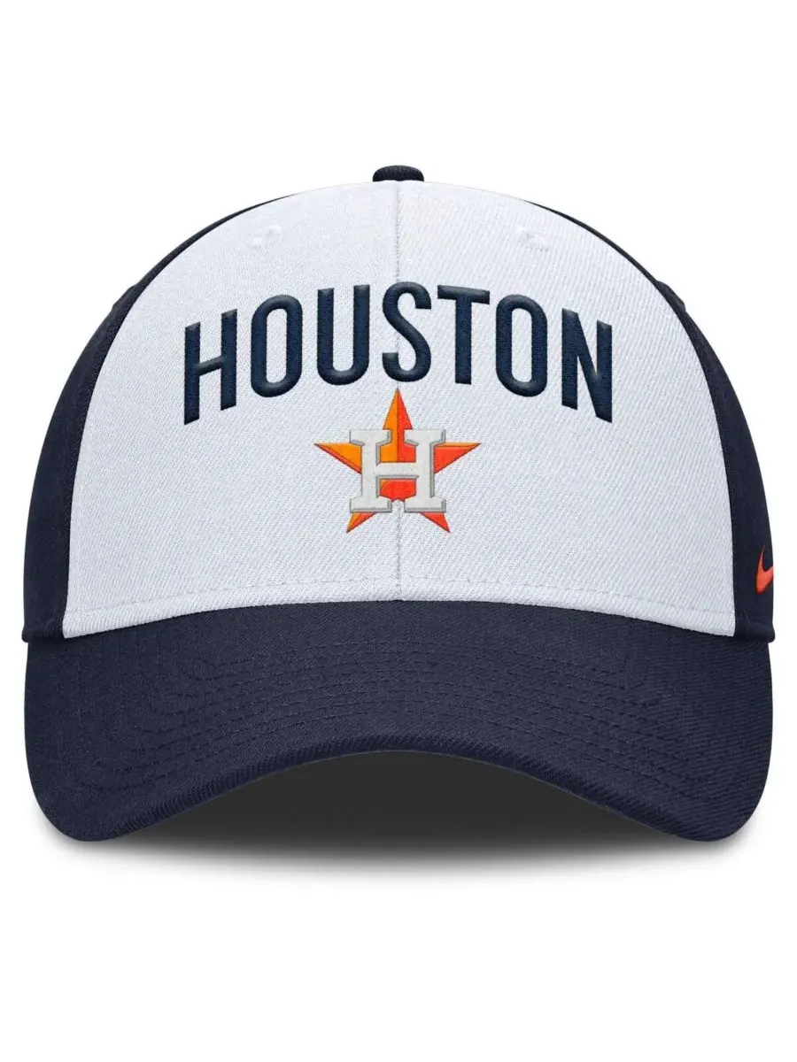 Nike Мужская регулируемая бейсболка Houston Astros Club Performance белого/темно-синего цвета — изображение 2 из 4