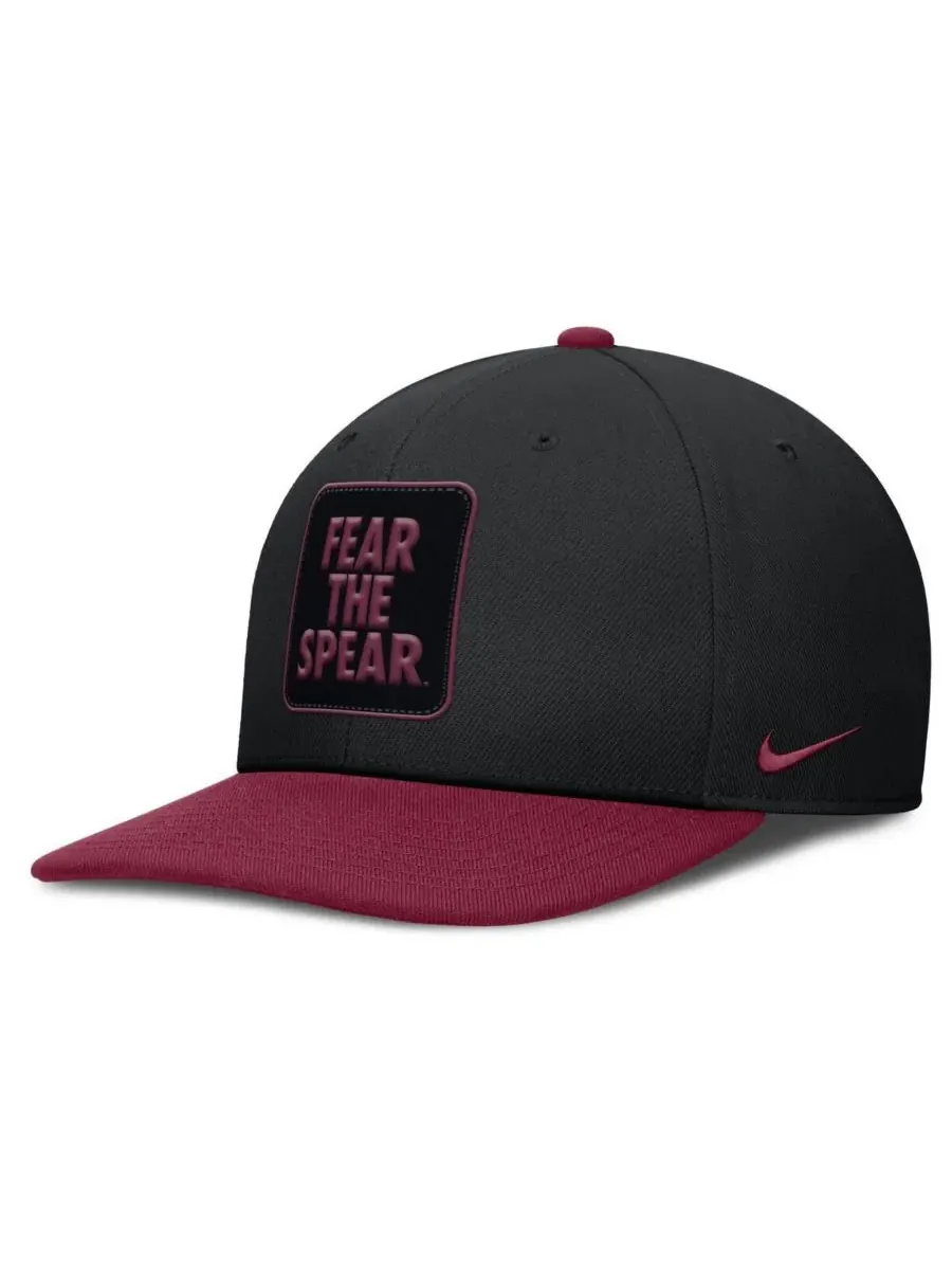Nike Мужская черная/гранатовая бейсболка Florida State Seminoles 2025 Sideline Campus Pro Local с — изображение 1 из 4