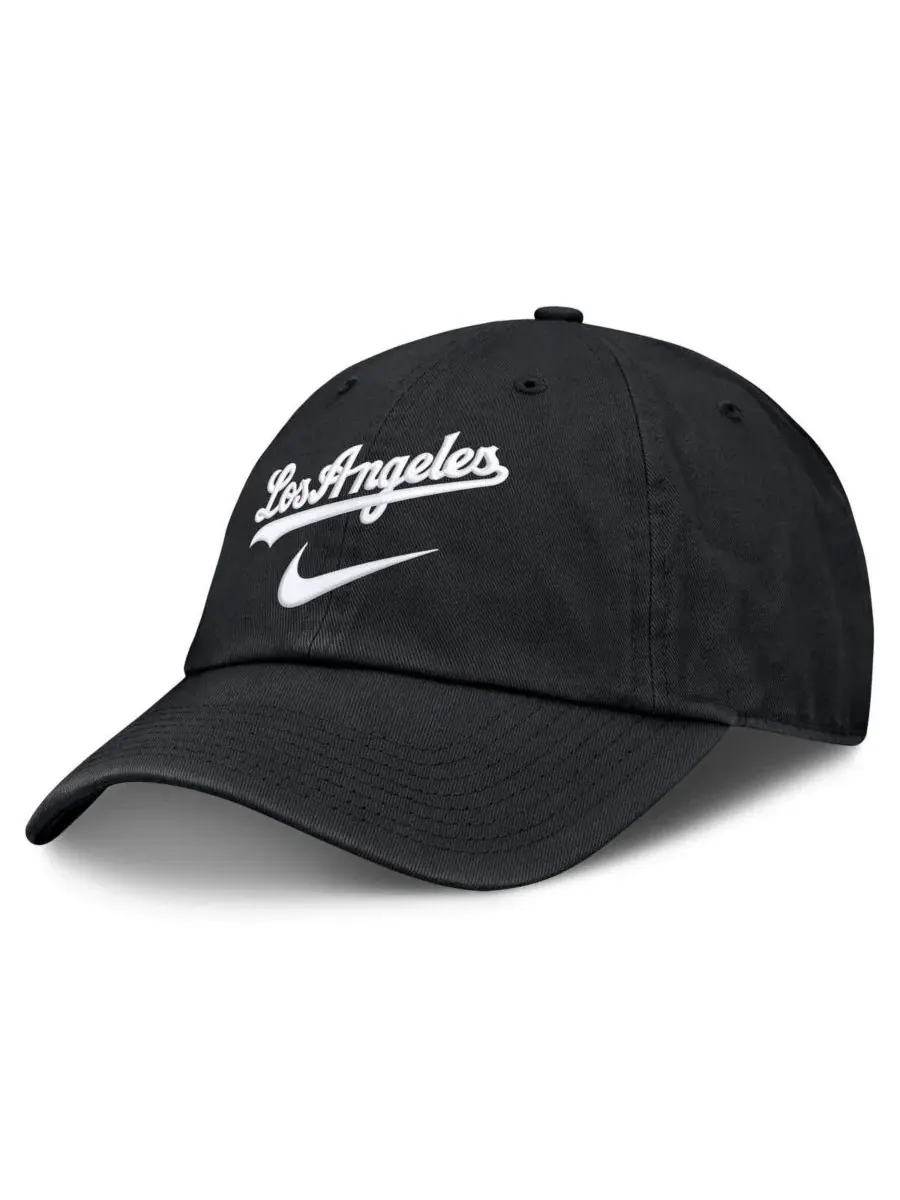 Мужская черная регулируемая бейсболка Los Angeles Dodgers Primetime Club Nike — изображение 1 из 4, черный