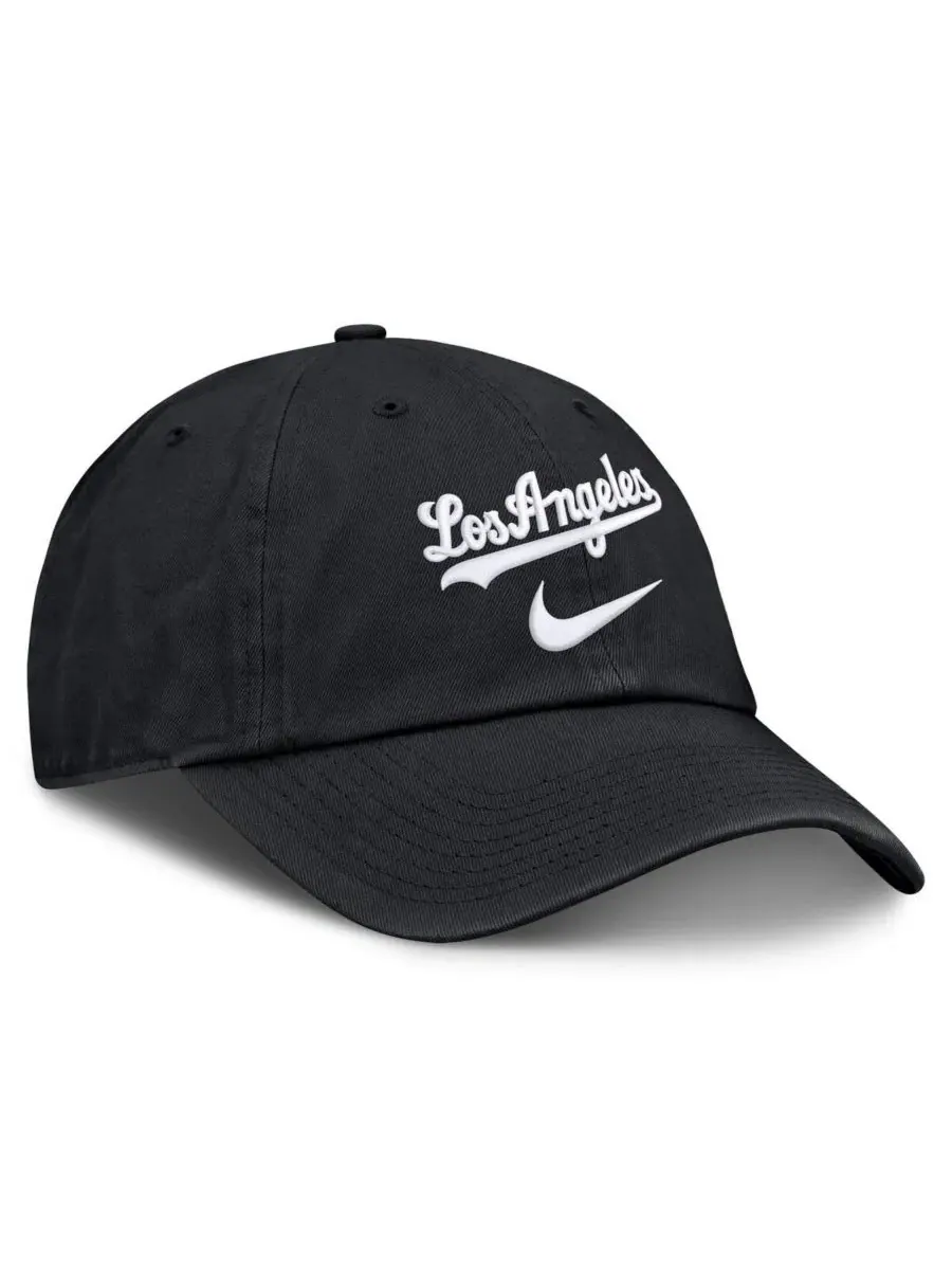 Мужская черная регулируемая бейсболка Los Angeles Dodgers Primetime Club Nike — изображение 3 из 4, черный