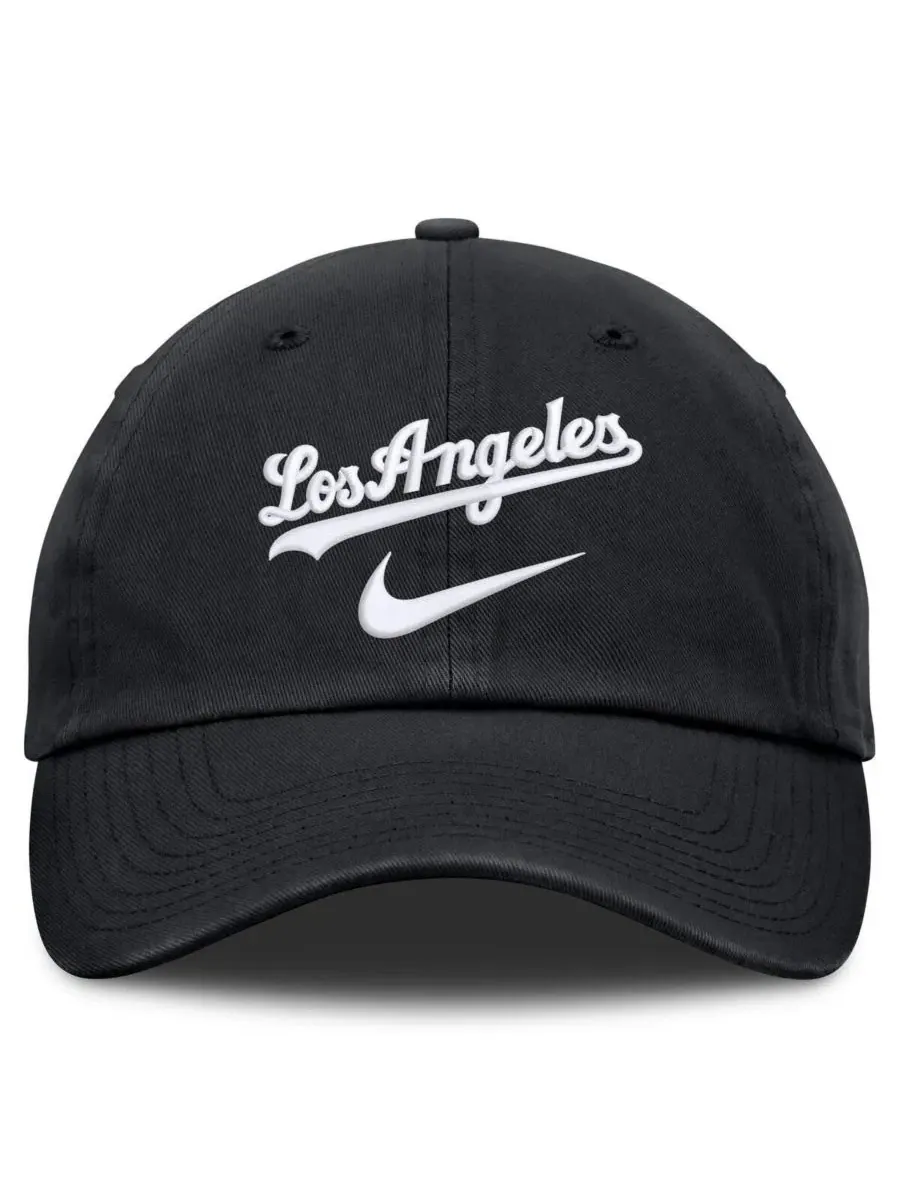 Мужская черная регулируемая бейсболка Los Angeles Dodgers Primetime Club Nike — изображение 4 из 4, черный