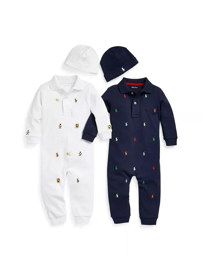 Хлопковая шапка для мальчика или девочки Polo Ralph Lauren — изображение 2 из 3, белый