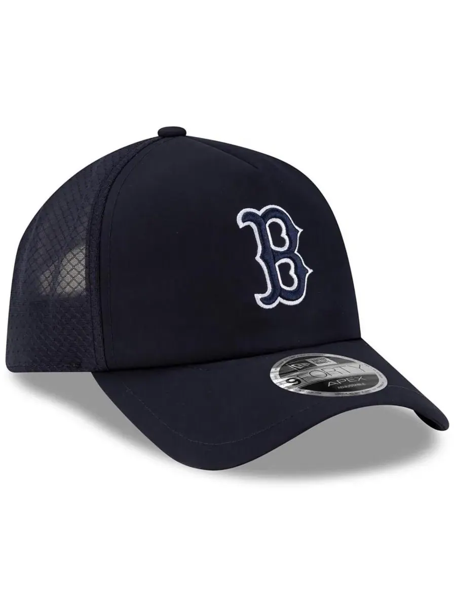 Кепка-тракер New Era 9FORTY APEX с вышитым логотипом Boston Red Sox — изображение 3 из 4, темно-синий