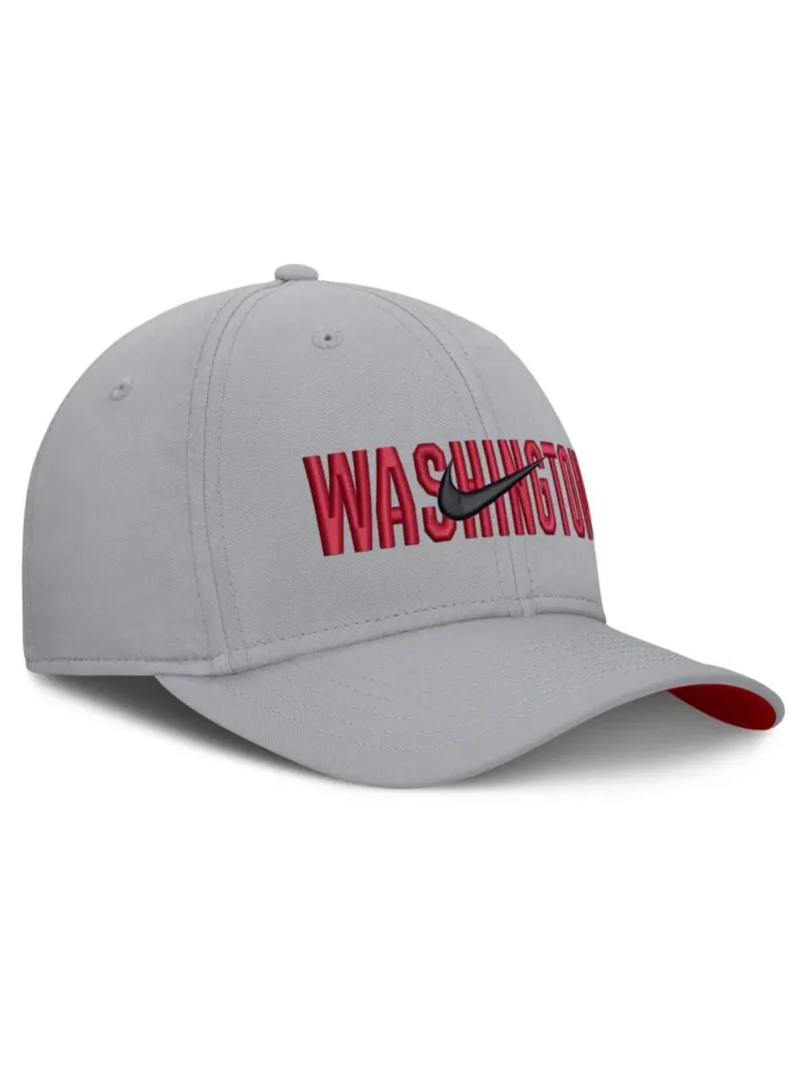Кепка Nike с вышивкой Washington Nationals, Dri-FIT, серая — изображение 3 из 5, серый