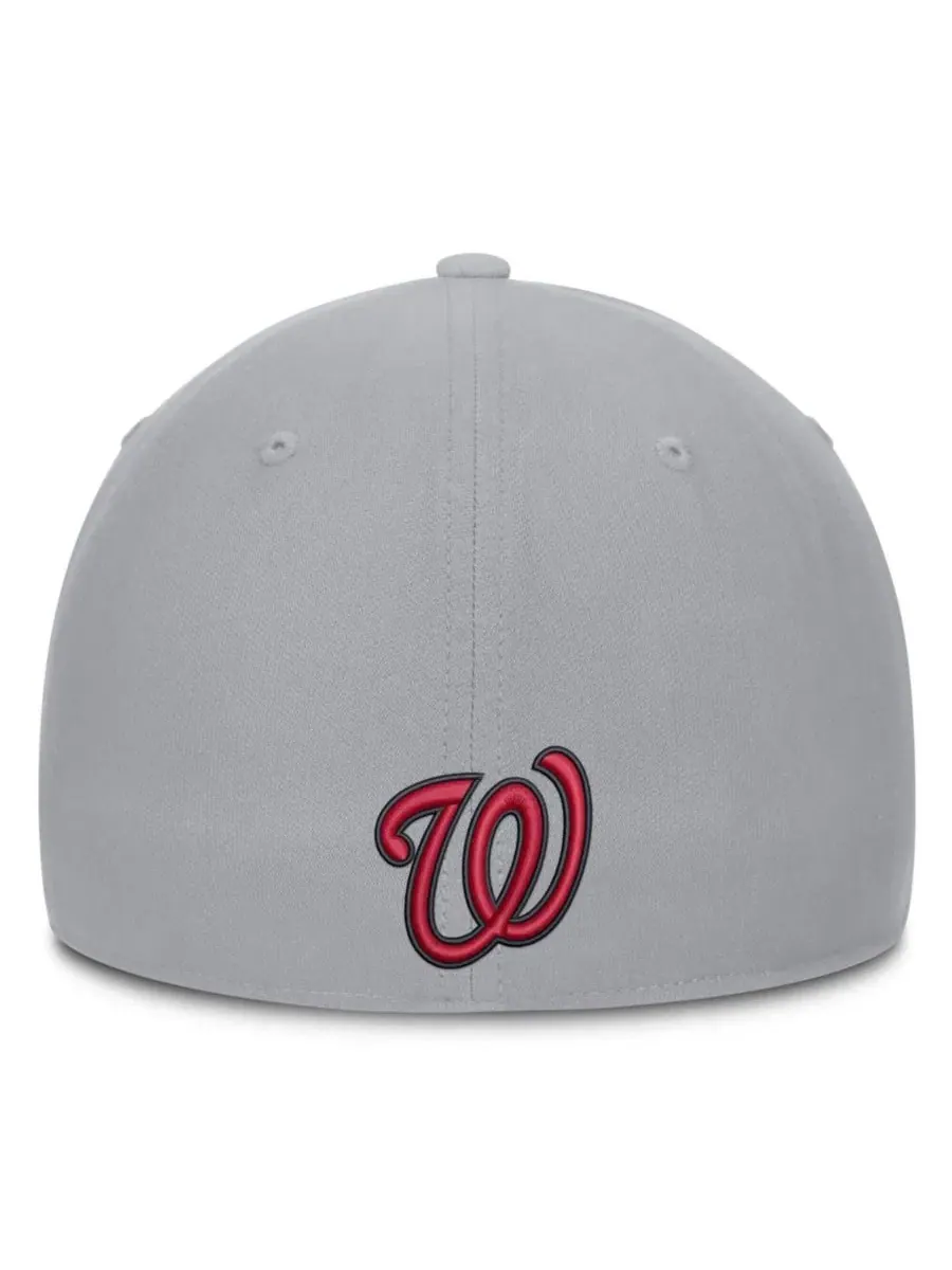 Кепка Nike с вышивкой Washington Nationals, Dri-FIT, серая — изображение 4 из 5, серый
