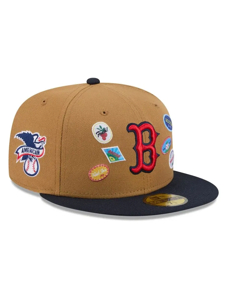 Кепка с вышивкой Fruit Sticker 59FIFTY New Era — изображение 1 из 5, бежевый темно-синий