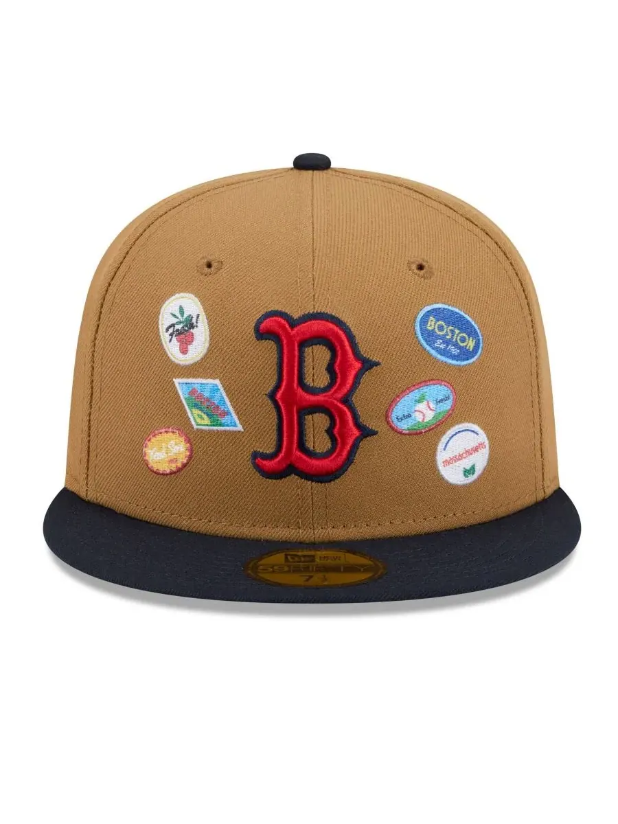 Кепка с вышивкой Fruit Sticker 59FIFTY New Era — изображение 2 из 5, бежевый темно-синий