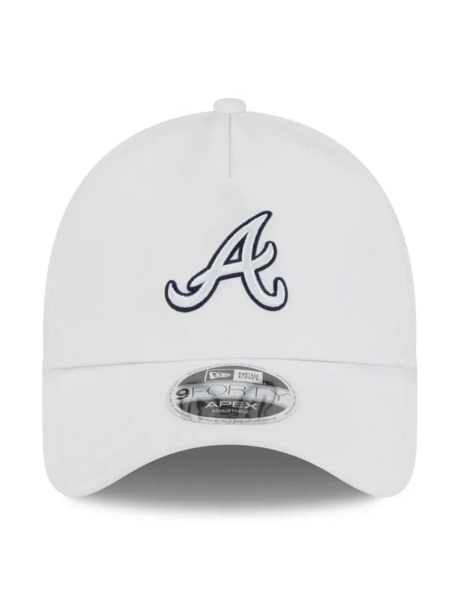 Бейсболка-тракер с вышивкой логотипа Atlanta Braves New Era — изображение 4 из 4, белый
