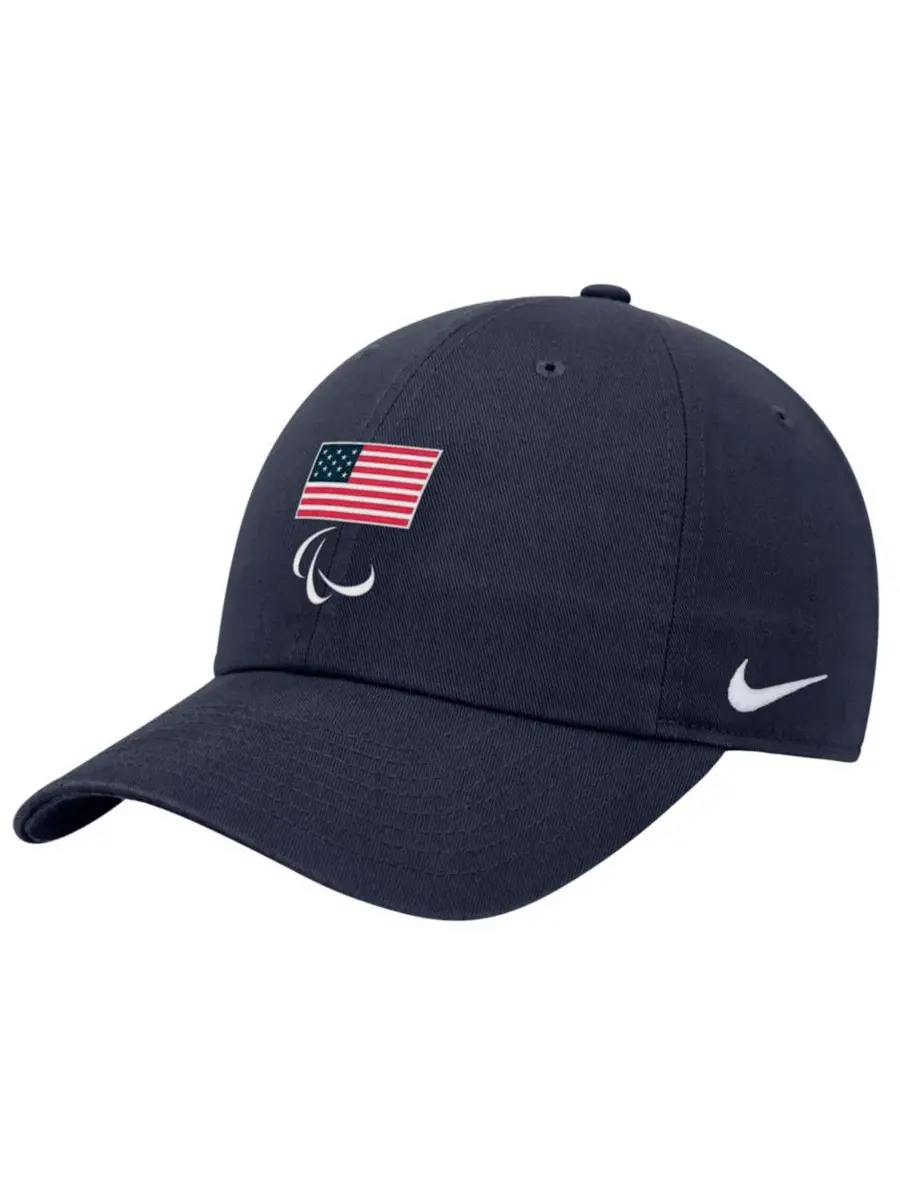 Бейсболка Nike с вышивкой U.S. Paralympics Crest Logo Club Adjustable Hat — изображение 1 из 3, темно-синий