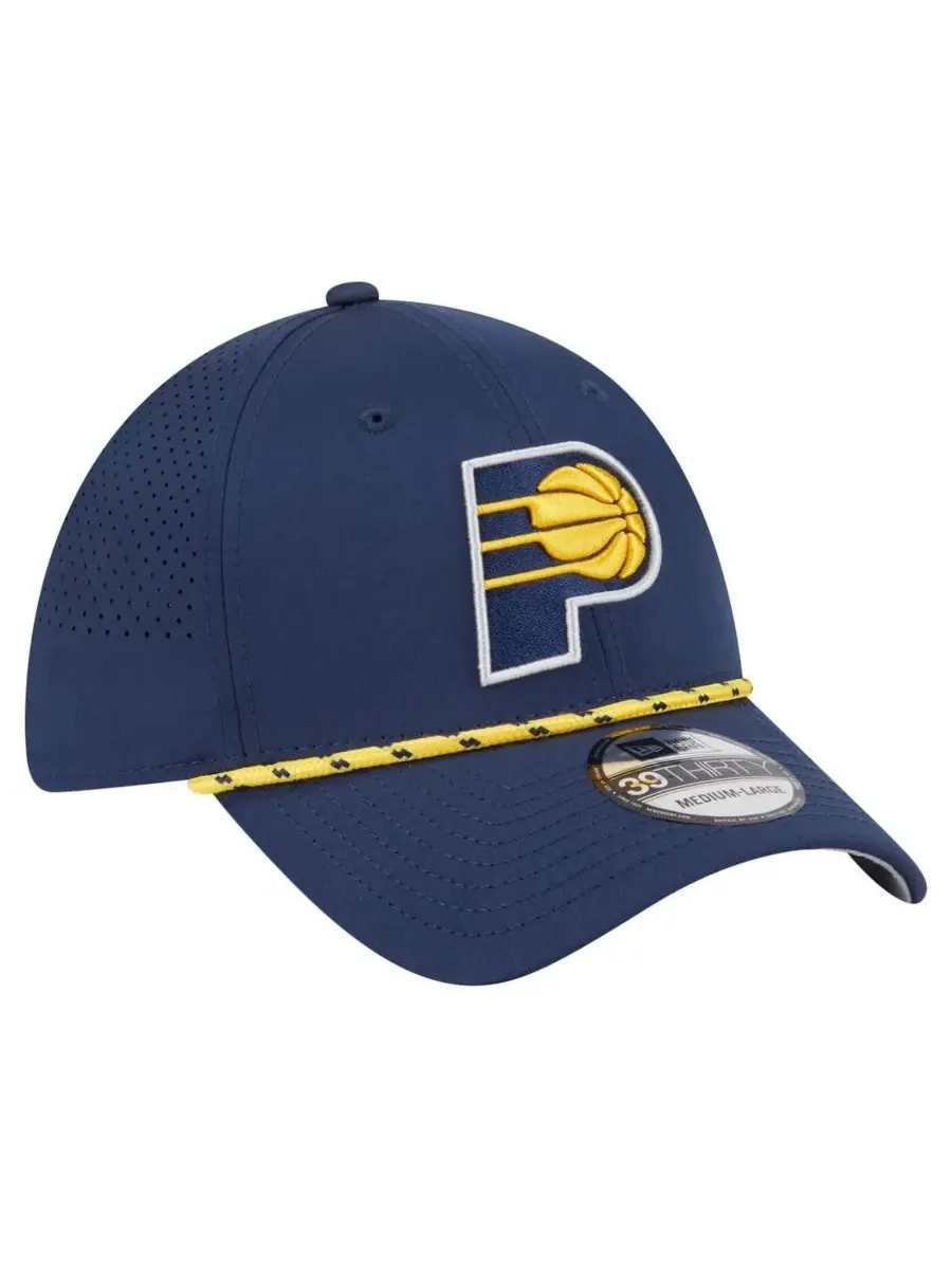 New Era Мужская темно-синяя бейсболка Indiana Pacers Featherweight Poly Rope Flex 39Thirty — изображение 2 из 5, темно-синий