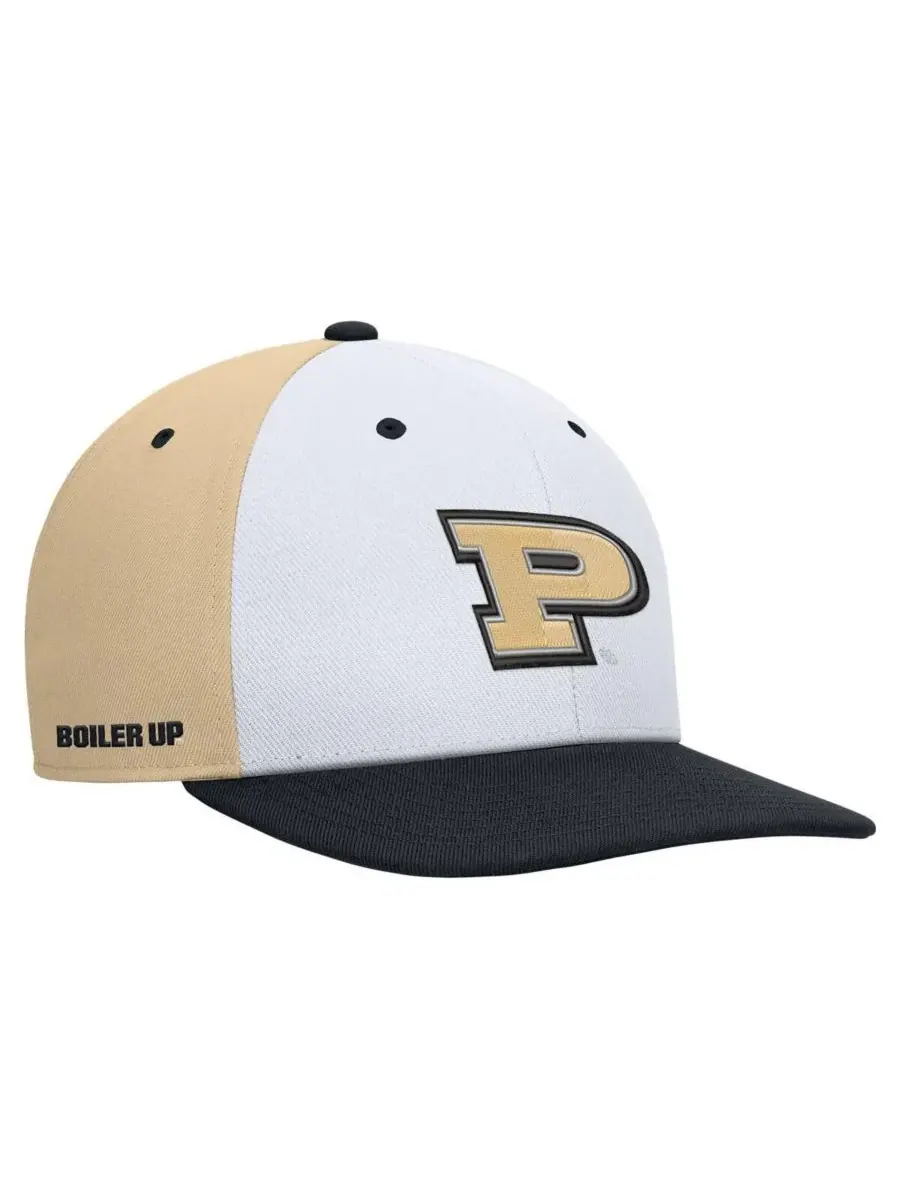 Nike Мужская бело-золотая бейсболка Purdue Boilermakers Pro Performance Snapback — изображение 1 из 3, белый золотистый