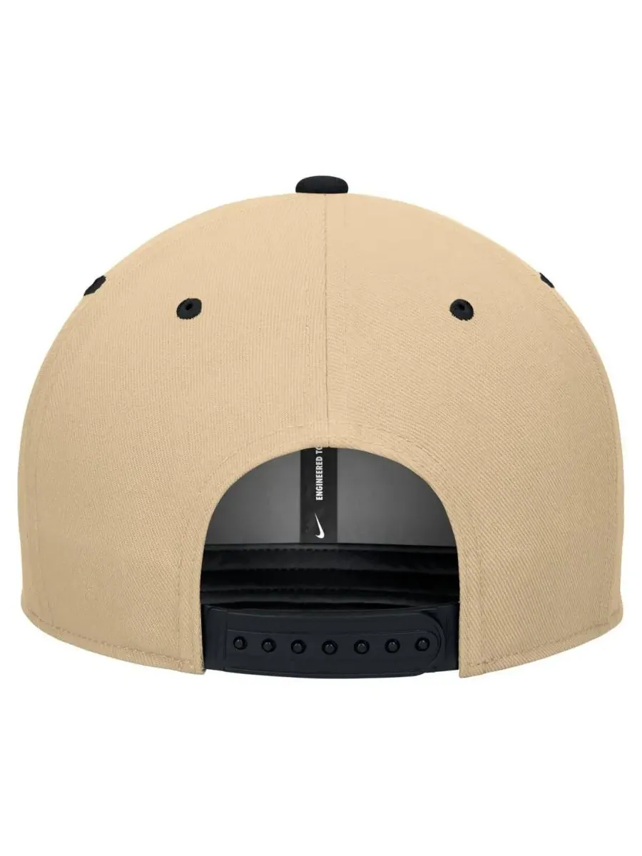Nike Мужская бело-золотая бейсболка Purdue Boilermakers Pro Performance Snapback — изображение 2 из 3, белый золотистый
