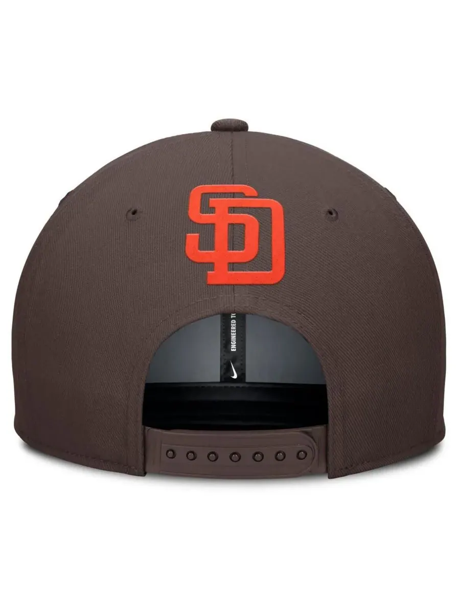 Nike Мужская серо-коричневая бейсболка San Diego Padres Pro Performance Snapback — изображение 2 из 4, серый коричневый
