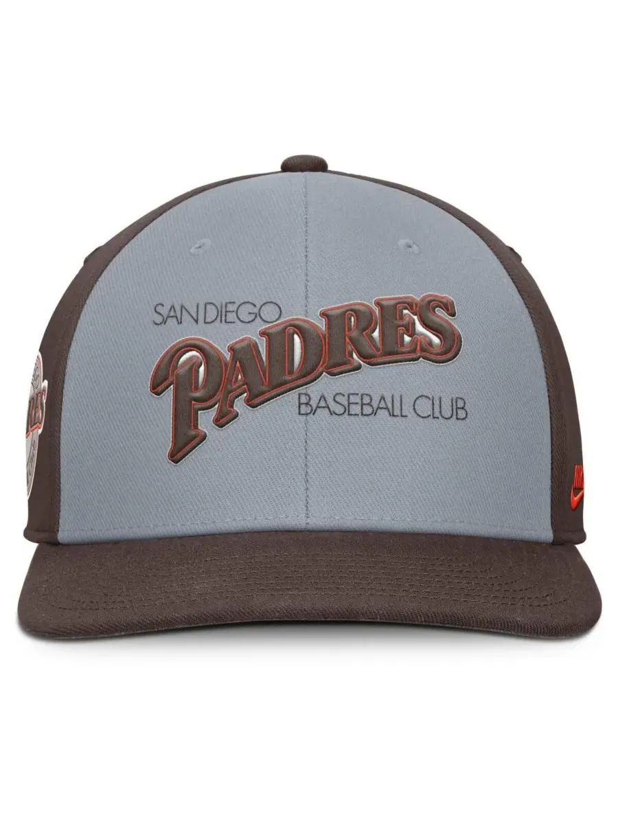 Nike Мужская серо-коричневая бейсболка San Diego Padres Pro Performance Snapback — изображение 4 из 4, серый коричневый