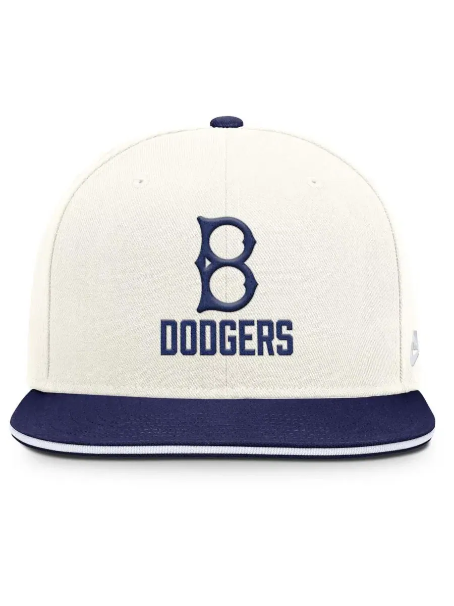 Кепка-снэпбек Brooklyn Dodgers Cooperstown Pro Dri-FIT Nike — изображение 2 из 5, кремовый