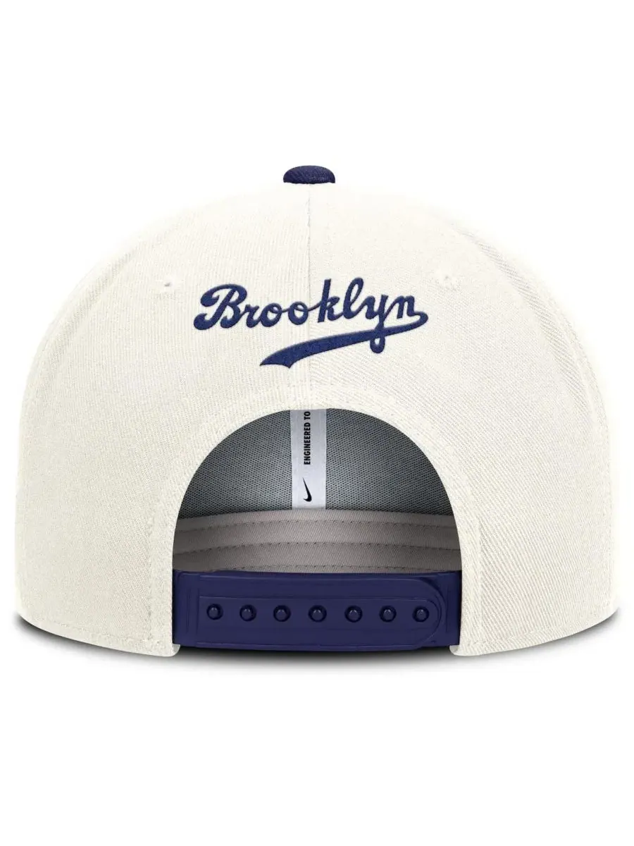 Кепка-снэпбек Brooklyn Dodgers Cooperstown Pro Dri-FIT Nike — изображение 4 из 5, кремовый