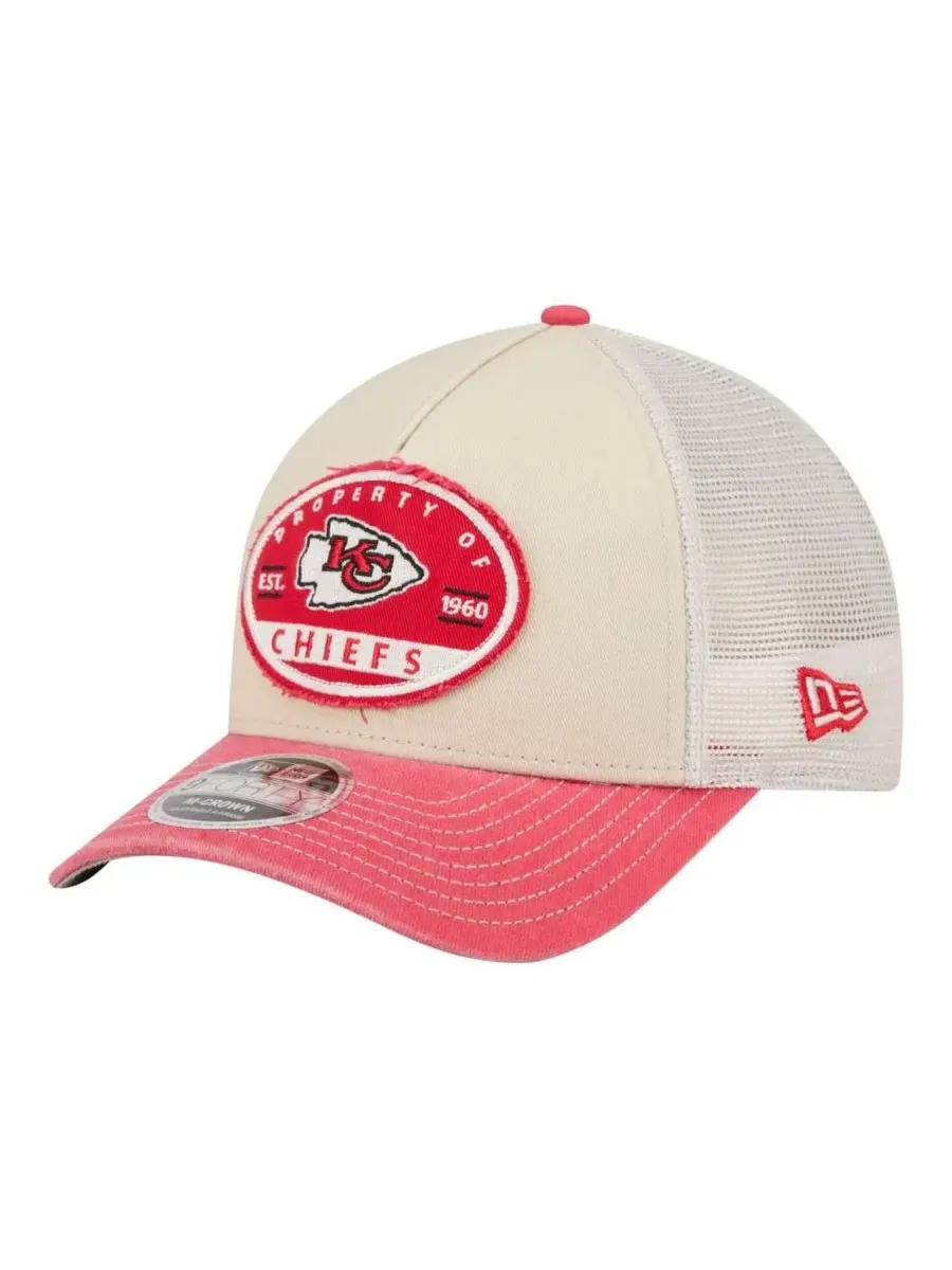 Кепка New Era с вышитым патчем — изображение 1 из 4, натуральный красный