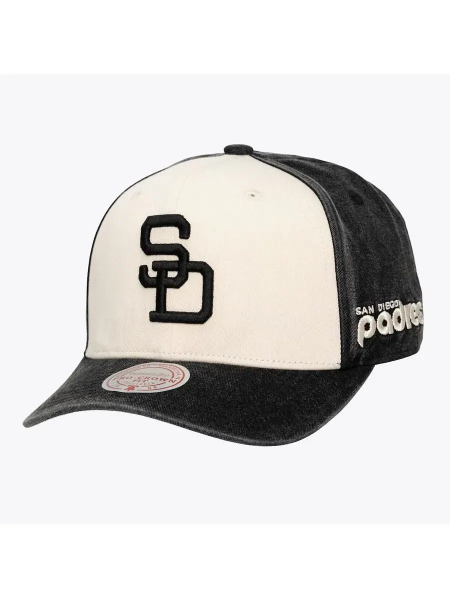 Бейсболка с высокой тульей и вышивкой San Diego Padres Snow Block Pro Crown Mitchell & Ness — изображение 1 из 2