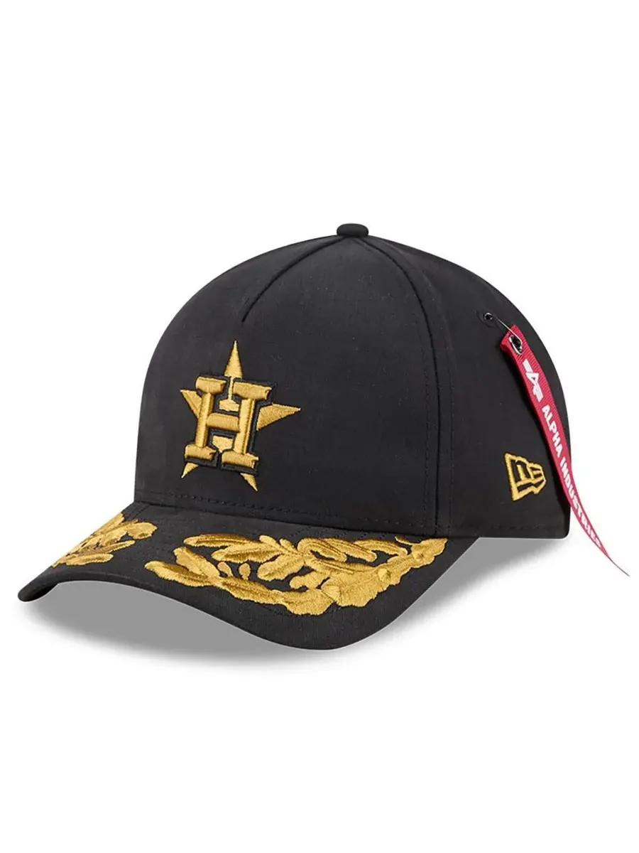 New Era Мужская черная регулируемая бейсболка Houston Astros A-Frame 9FORTY — изображение 1 из 4, черный