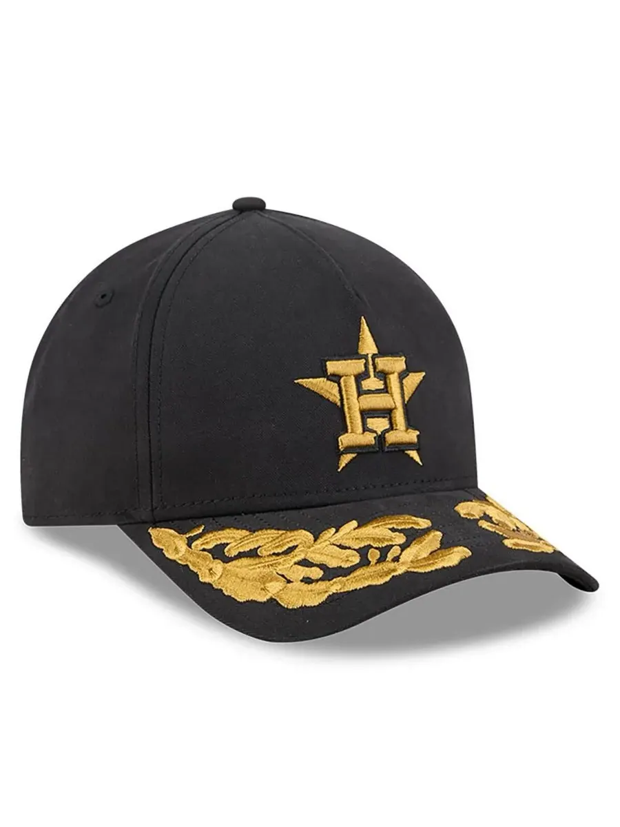 New Era Мужская черная регулируемая бейсболка Houston Astros A-Frame 9FORTY — изображение 2 из 4, черный