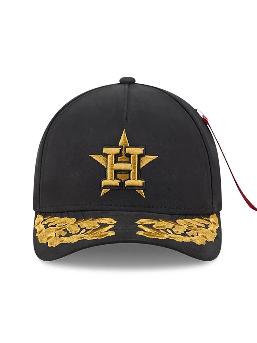 New Era Мужская черная регулируемая бейсболка Houston Astros A-Frame 9FORTY — изображение 3 из 4, черный