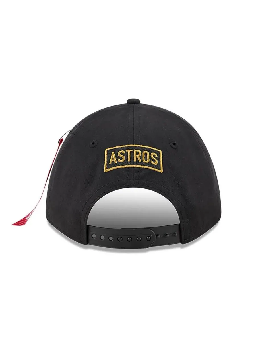 New Era Мужская черная регулируемая бейсболка Houston Astros A-Frame 9FORTY — изображение 4 из 4, черный