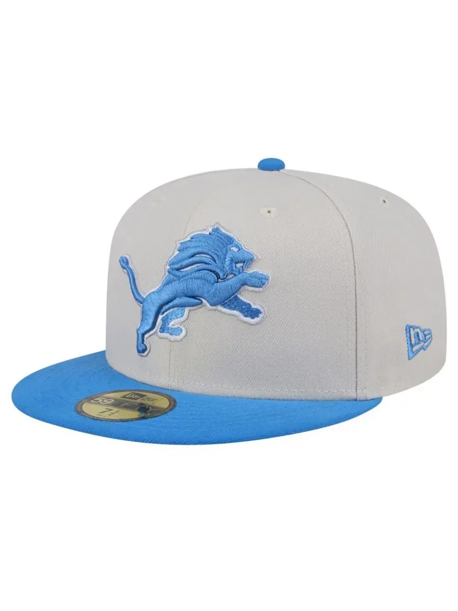 Мужская бейсболка Detroit Lions Stoney 59FIFTY Fitted Hat New Era — изображение 1 из 4, синий