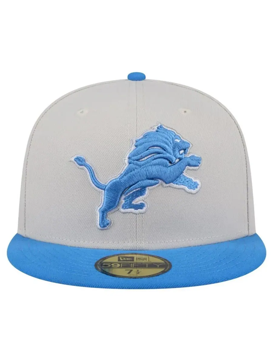 Мужская бейсболка Detroit Lions Stoney 59FIFTY Fitted Hat New Era — изображение 3 из 4, синий