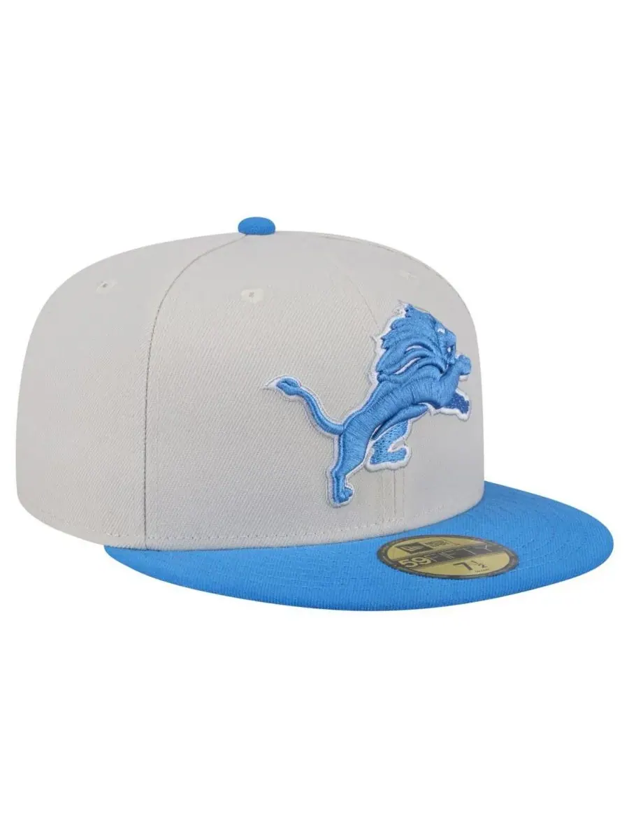 Мужская бейсболка Detroit Lions Stoney 59FIFTY Fitted Hat New Era — изображение 4 из 4, синий
