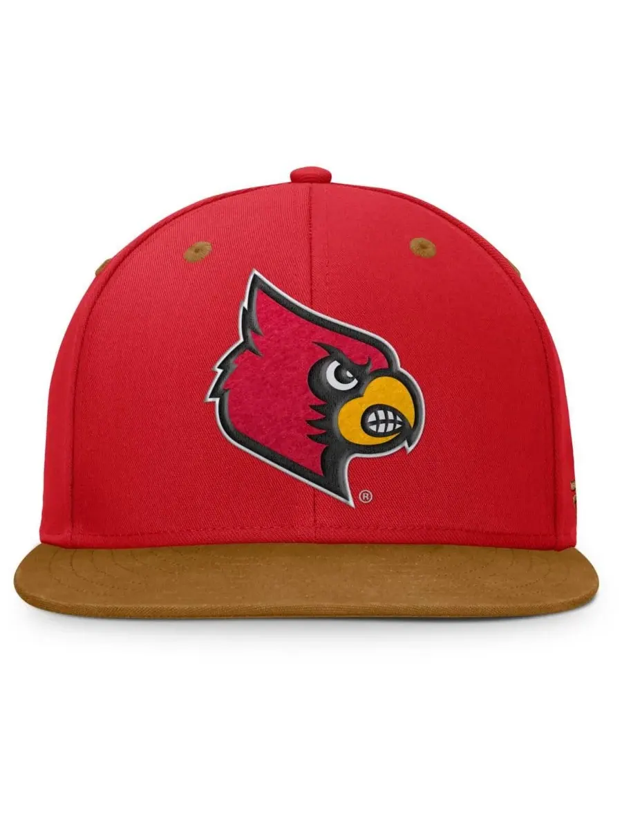 Fanatics Мужская красно-коричневая бейсболка Louisville Cardinals NoBo Fitted Hat — изображение 2 из 4, красный коричневый